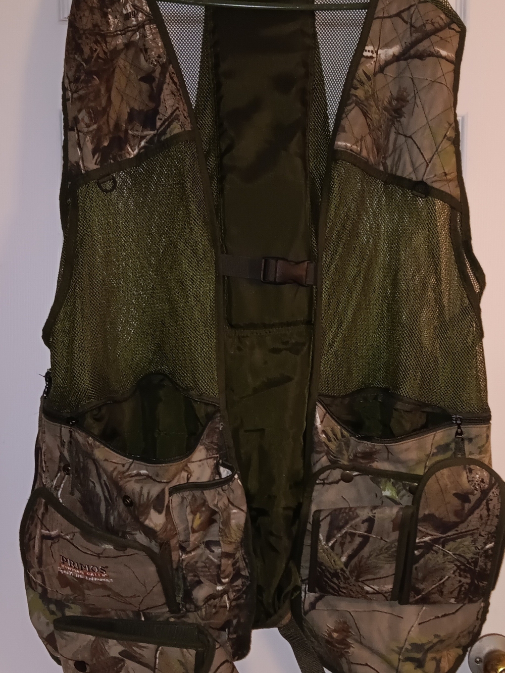 Mens Primos Camouflage Hunting Vest Jacket - Green Camo